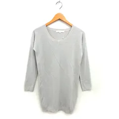 マーキュリーデュオ MERCURYDUO タグ付き チュニック ニット セーター リブ ドロップショルダー ハイゲージ 長袖 F アイボリー /NT19