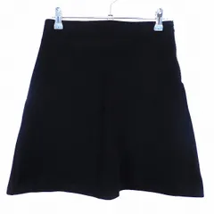 イエナ IENA 台形スカート ミニ サイドファスナー コットン 無地 36 黒 ブラック ボトムス /T2