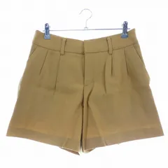 イエナ IENA ショーパン パンツ ショート タック ジップフライ ウール 無地 38 ベージュ ボトムス /T2