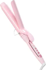 Ryanboo ヘアアイロン カールアイロン コテ カーリングアイロン 5段階温度調整 プロ仕様 MAX220℃ 海外対応 (ピンク,  38mm)