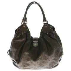 LOUIS VUITTON (ルイヴィトン) マヒナ XL トートバッグ ハンドバッグ シルバー金具 レザー メタリック ブラウン M95714