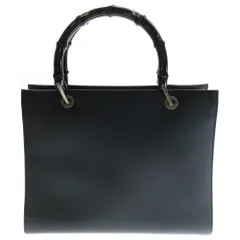 GUCCI (グッチ) バンブー 2WAYバッグ トートバック ハンドバッグ ショルダーバッグ ブラック カーフレザー 0021016