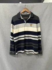 ストライプ メンズ 長袖 カラーTシャツ