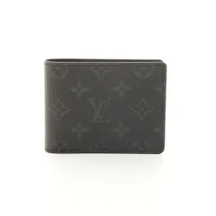 LOUIS VUITTON ルイ・ヴィトン 二つ折り財布 モノグラム エクリプス ポルトフォイユ ミュルティプル【中古】
