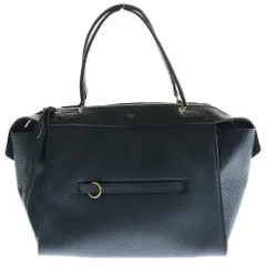 CELINE (セリーヌ) リング トートバッグ ハンドバッグ レザー ゴールド金具 ネイビー