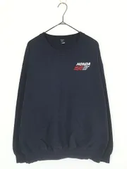 古着 90s USA製 LANDS' END 「HONDA」 自動車 企業 刺しゅう ヘビー スウェット トレーナー L 古着 