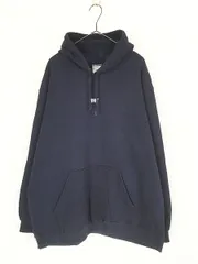 古着 USA製 NIKE センター ロゴ 刺しゅう スウェット パーカー ネイビー XXL 古着 