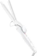 Ryanboo ヘアアイロン カールアイロン コテ カーリングアイロン 5段階温度調整 プロ仕様 MAX220℃ 海外対応 (ホワイト,  19mm)