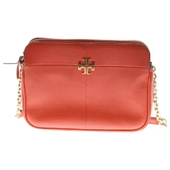 TORY BURCH (トリー バーチ) Tロゴ レザー チェーン ショルダーバッグ レッド レディース