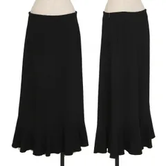 トリココムデギャルソンtricot COMME des GARCONSストレッチウール裾切替スカート 黒M