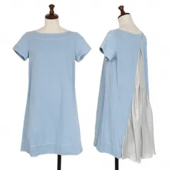 サカイラックsacai luck キュプラ切替コットンワンピース 水色1