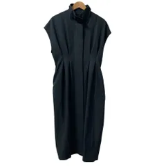 美品 23AW MARW UNITED ARROWS マルゥ ユナイテッドアローズ 2WAYタック ハイネック ロング ワンピース 38 ダークグレー レディース 古着 中古 USED