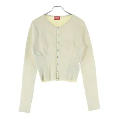 DIESEL (ディーゼル) クロップド ニットカーディガン アイボリー A16902 レディース