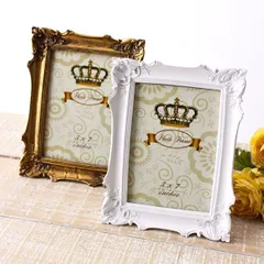 フォトフレーム 写真立て 卓上 壁掛け 2L アンティーク ゴールド ホワイト クラシック ヨーロピアン デコラティブ エレガント 高級感 横向き 横置き 対応 インテリア 結婚式 ウェディング ギフト プレゼント ロイヤルサロンフォトフレーム 2カラー