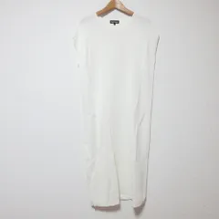良品 PAUL STUART ポールスチュアート ノースリーブ ロングワンピース 6 ホワイト レディース 古着 中古 USED