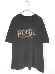 04s AC/DC ツアー 公式 バンド ミュージック 古着 ラグラン Tシャツ