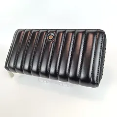 未使用 MERCURYDUO マーキュリーデュオ 長財布 スタッズ キルティング ラウンドファスナー ロングウォレット ブラック 黒 合成皮革 レディースのサムネイル