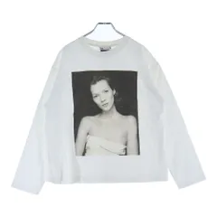 ZARA (ザラ) Kate Moss フロントプリント クルーネックロングスリーブTシャツ ホワイト