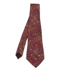 ランバンLANVIN PARIS グラフィックプリントシルクネクタイ 赤他