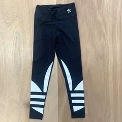 【adidas Originals】ロゴレギンス／ OTサイズ 黒×白 LRG LOGO TIGHT コットン