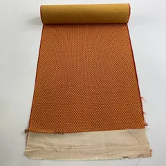 【在庫一掃】 反物 優品 羽尺 羽織 和装コート 花柄 山吹色 正絹 【中古】