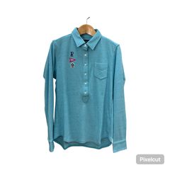 新品 adabat アダバット 水色 ポロシャツ レディース ゴルフウェア L