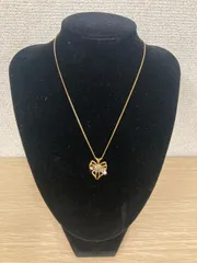 ÷2 NINA RICCI ニナリッチ ペンダント ネックレス リボン ストーン 金 ゴールド【アクセサリー】【0.5】