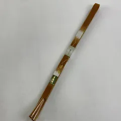 【在庫一掃】 【美品】 帯締め 優品 葉柄 金糸 茶色 正絹 和装小物 【中古】