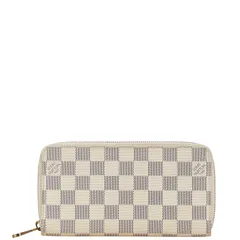 ルイ ヴィトン ダミエアズール ジッピーウォレット ラウンドファスナー 長財布 N60019 ホワイト PVC レディース LOUIS VUITTON【234-79236】