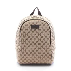 グッチ GUCCI リュックサック バックパック GGキャンバス 449906 ベージュ/ダークブラウン キャンバス レザー バックパック レディース Used A