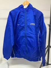 NIKE 刺繍ロゴ フルジップ ナイロンジャケット ブルー M US古着