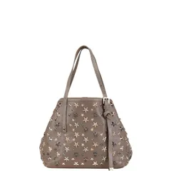 ジミーチュウ サシャ S スタースタッズ ハンドバッグ トートバッグ グレージュ レザー レディース JIMMY CHOO【234-87416】