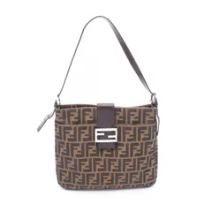 フェンディ FENDI ショルダーバッグ ズッカ ブラック/ブラウン キャンバス レザー ズッカ ショルダーバッグ レディース Used A