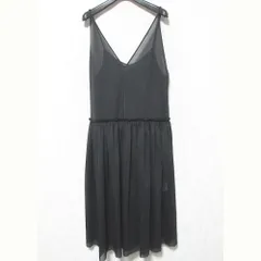 美品 HARDY NOIR アルディーノアール キャミソール シアー ワンピース 22040208115020 ブラック レディース 古着 中古 USED