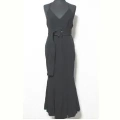 美品 SNIDEL スナイデル ウエストベルトマーメイドワンピース SWFO214059 サイズ0 ブラック レディース 古着 中古 USED