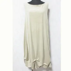 美品 DAISY LIN デイジーリン フォクシー Summer Velour Botero ノースリーブ ベロア ワンピース 06091 ベージュ レディース 古着 中古 USED