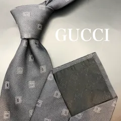 【極美品】GUCCI ネクタイ 小紋柄 総柄 GG柄 ブラック 黒