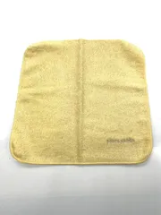【シール付き未使用品】pierre cardin タオルハンカチ ロゴ刺繍 イエロー系 綿 無地