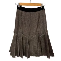  EPOCA（エポカ）フレアスカート マーメイドシルエット フリンジ加工 ツイード調 40代 50代【DD138】