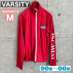 【USED】US 古着 VARSITY バーシティ トラックジャケット ジャージ M バックプリント 袖ロゴ チアリーダー チアダンス USA古着 ストリート スポーツミックス Y2K 00s 90s レディース