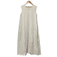 美品 23区 ノースリーブ ワンピース サイズ38 オフホワイト レディース 古着 中古 USED