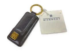 ジバンシィ　GIVENCHY　ロゴ　レザー　キーリング　キーホルダー　ダークブラウン　送料無料