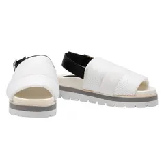 ズッカzucca メッシュプラットフォームサンダル 白M(24位)