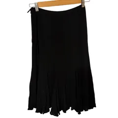   EPOCA（エポカ）膝丈フレアスカート エレガント ブラック シンプル 日常使い フォーマル【DD138】