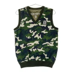 サイズ：1 PEARLY GATES パーリーゲイツ  リバーシブルベスト カモフラ カーキ系 [240101617474] ゴルフウェア レディース ストスト