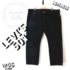 リーバイス501ブラックデニムパンツL1385 w46大バギーワイドアメリカ古着 リーバイス501ブラックデニムパンツL1385 w46大きいサイズバギーパッチ
