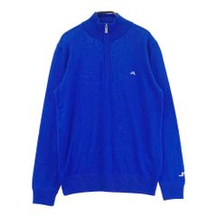 サイズ：M J.LINDEBERG ジェイリンドバーグ ハーフジップ ニットセーター ブルー系 [240101619284] ゴルフウェア メンズ ストスト
