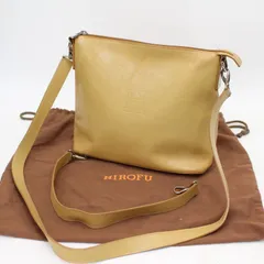 591)HIROFU ヒロフ ショルダーバッグ オールレザー ロゴ型押し 斜め掛け Hロゴ