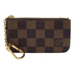 ルイ・ヴィトン N62658 ダミエ エベヌ ポシェット・クレ コインケース キーケース ブラウン ゴールド金具 ユニセックス 未使用品