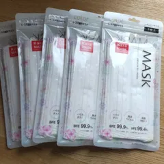 新品 不織布マスク Karaマスク キラキラ 7枚入×5セット  雪の結晶